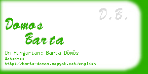domos barta business card